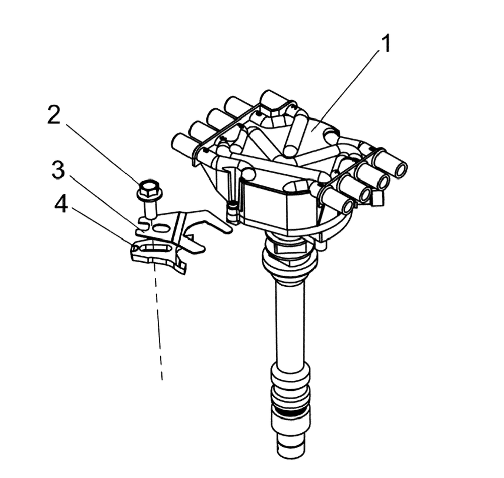 Engine Group - Distributor Diagram and Parts List for 076071-0  Briggs and Stratton Generator